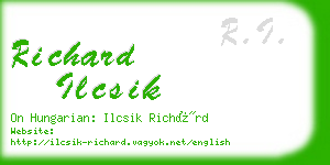 richard ilcsik business card